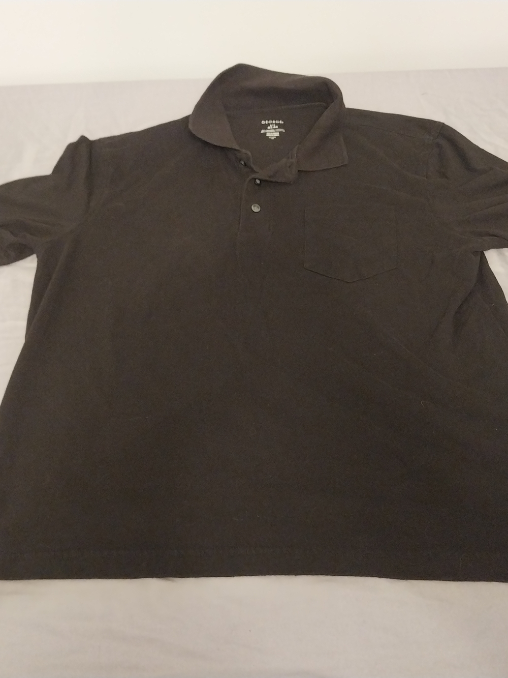 George Black Polo Shirt with Chest Pocket Large. #0113